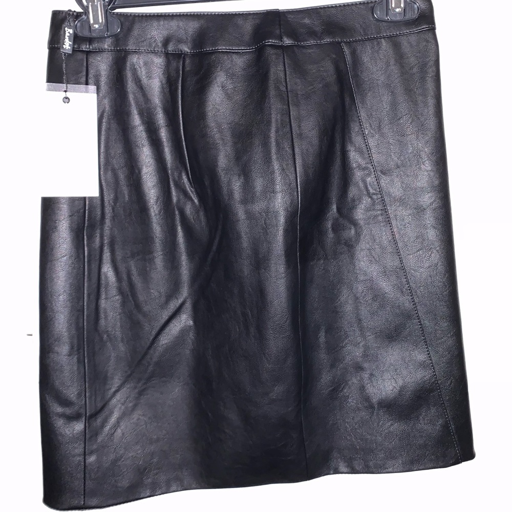 Black leather skirt
